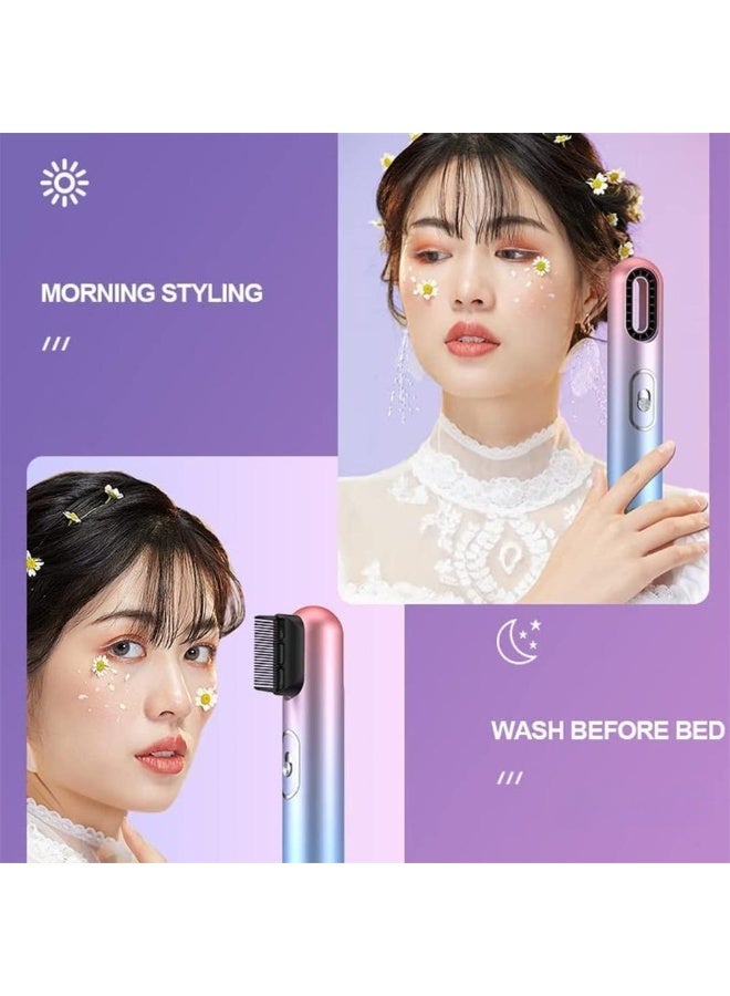 KASTWAVE High Power Hair Dryer, 3 in 1 Extravagant Multifunctional Electric Hair Styler Brush Blow Dryer, 800W Hot Air Brush Leafless Curly Straight Hair Dryer, Purple - Image 3